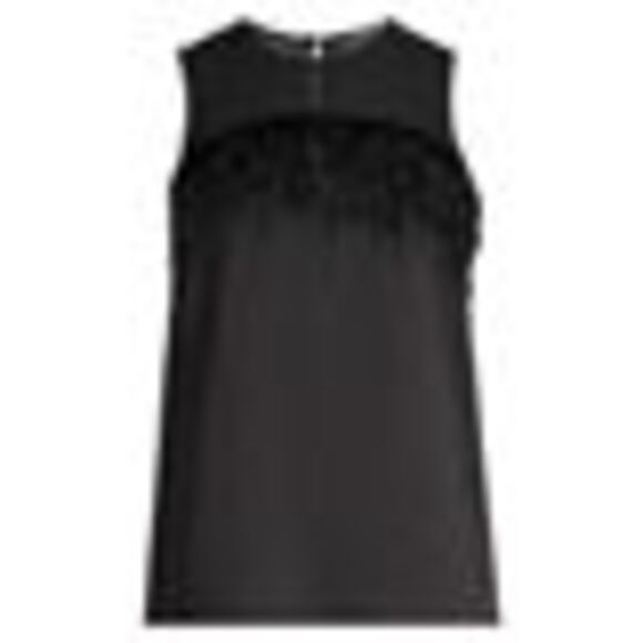 Michael Kors Feather Trim Sleeveless Top - M - Picture 3 of 3